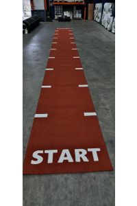 Sprinttrack KLEI-ROOD met belijning Start & Finish 1 x 10 meter