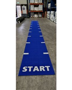 Sprinttrack BLAUW met belijning Start & Finish 1 x 10 meter