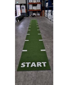 Sprinttrack GROEN met belijning Start & Finish 1 x 10 meter 