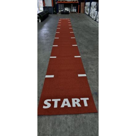 Sprinttrack KLEI-ROOD met belijning Start & Finish 1 x 10 meter